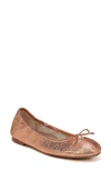 Sam Edelman Felicia Flat In Copper Penny Leather