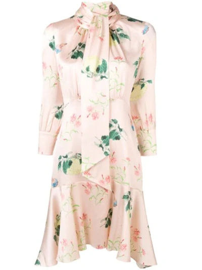 Peter Pilotto Floral Flared Shirt Dress In Pink
