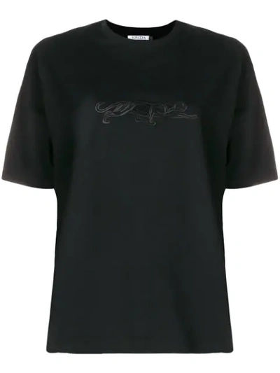 Krizia Embroidered T-shirt In Black