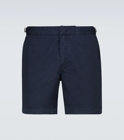 Orlebar Brown Bulldog Cotton-twill Shorts In Blue