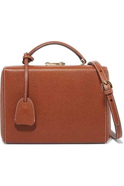 Mark Cross Grace Small Textured-leather Shoulder Bag In Tan