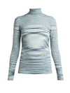 Missoni Space-dye Wool Roll-neck Sweater In Blue