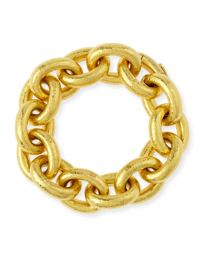 Elizabeth Locke 19k Gold Heavy Oval Link Bracelet