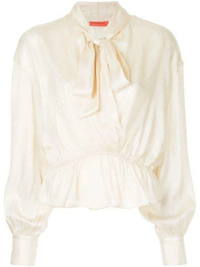 Manning Cartell Pussy Bow Peplum Shirt In White