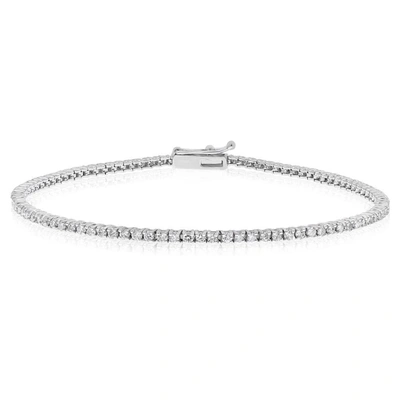 Diana M. 14kt White Gold Diamond Tennis Bracelet Comprised Of 1.00 Cts Tw In Multi