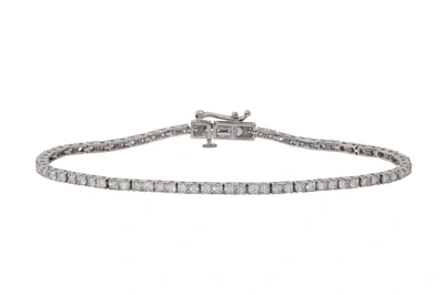 Diana M. 14kt White Gold Diamond Tennis Bracelet With 4 Prong, 2.00 Cts Tw In Multi
