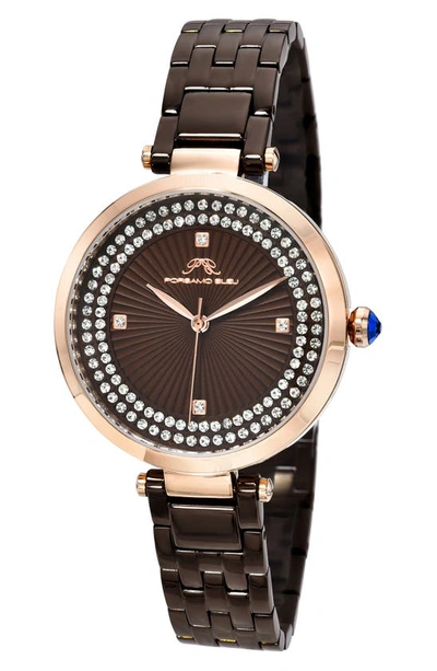 Porsamo Bleu Natalie Bracelet Watch, 36mm In Brown