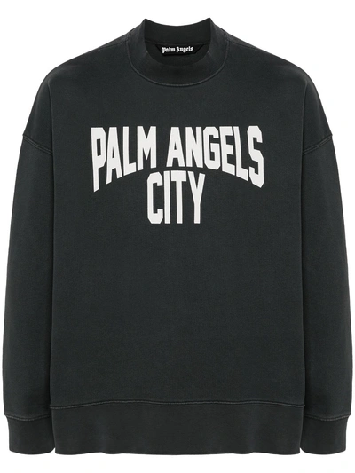 Palm Angels City Sweatshirt In Grey