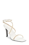 Rebecca Minkoff Edie Chain Strappy Sandal In White