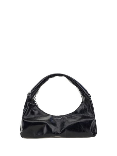 Off-white Arcade Leather Shoulder Bag In Black No Color