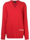 Calvin Klein 205w39nyc Oversized Knited Jumper In Red