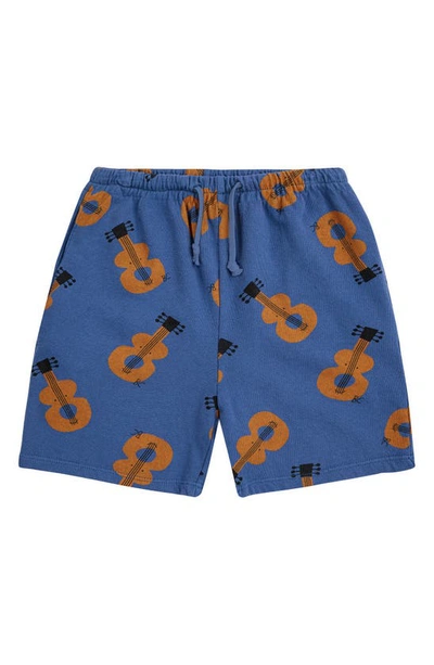 Bobo Choses Kids' Acoustic Guitar Cotton Shorts In Blue