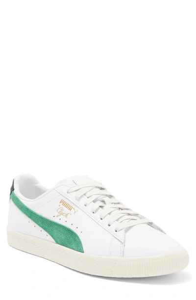 Puma Clyde Sneaker In  White-archive Green-black