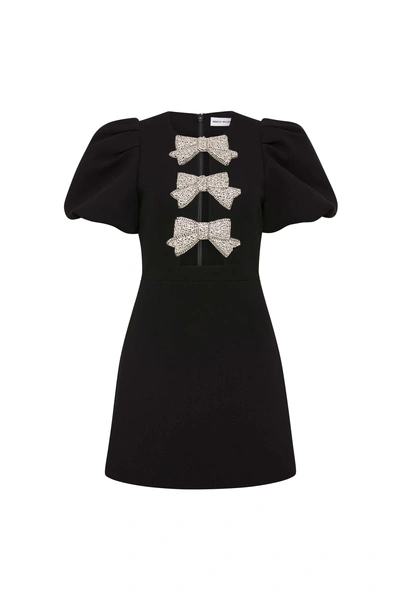 Rebecca Vallance Juliana Puff Sleeve Mini In Black