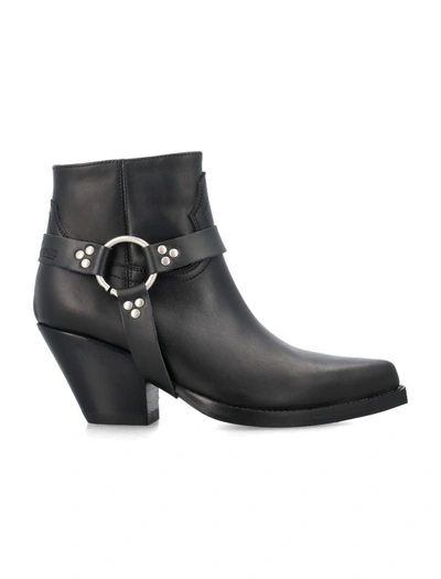 Sonora Jalapeno Belt Ankle Boots In Black