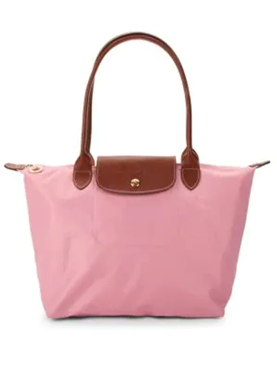 Longchamp Small Le Pliage Nylon Shoulder Tote In Pink