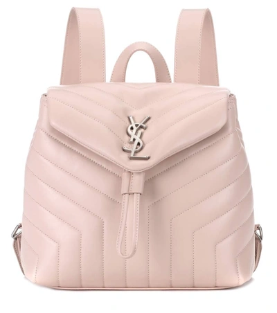 Saint Laurent Small Loulou Monogram Backpack In Pink