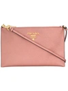 Prada Zipped Clutch Bag In Pink