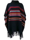 Tory Burch Ainsley Convertible Poncho In Vivid Stripes