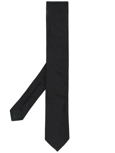 Hugo Boss Classic Striped Tie In Black