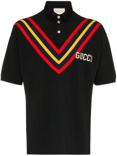 Gucci Pittsburgh Pirates™ Oversized Cotton Polo Shirt In Black | ModeSens