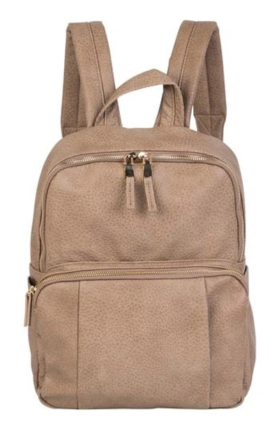 Urban Originals Bold Move Vegan Leather Laptop Backpack - Brown In Taupe