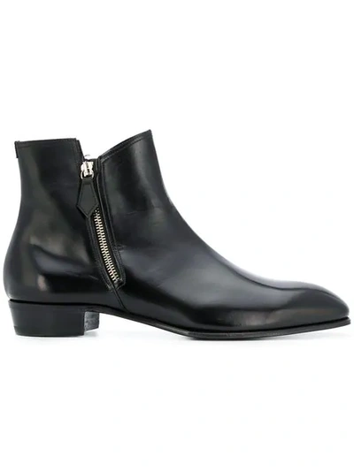 Lidfort Side Zip Ankle Boots - Black