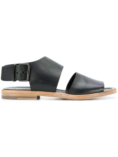 Marsèll Double Strap Flat Sandals In Black