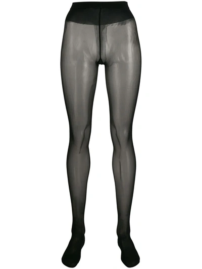Wolford X Amina Muaddi High-waist Thong Tights In Multi-colored