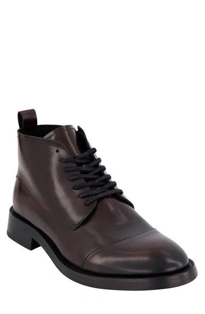 Karl Lagerfeld Paris White Label Zip Chukka Boot In Burgundy