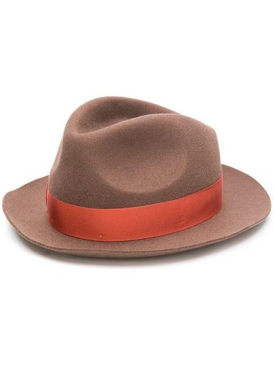 Borsalino Trilby Hat - Brown In Brown