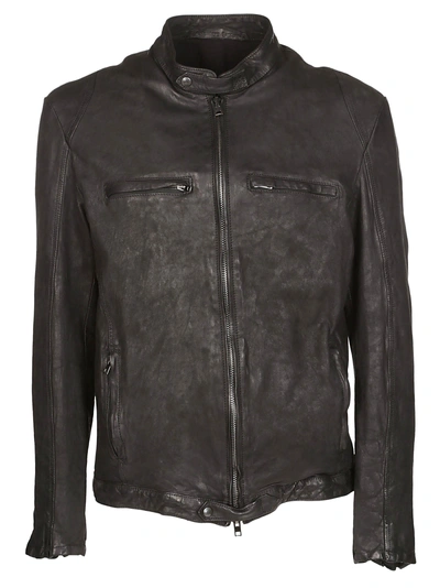 Salvatore Santoro Zipped Leather Jacket In Black