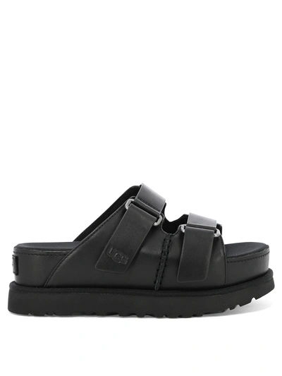 Ugg Goldenstar Platform Sandals In Black