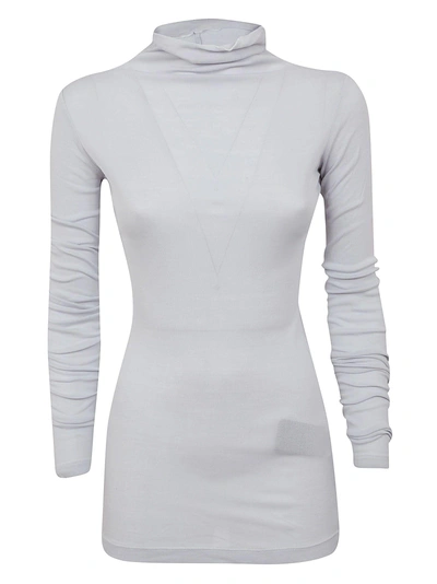 Ben Taverniti Unravel Project Long Sleeved Top In Light Grey