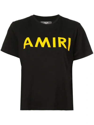 Amiri Logo T-shirt In Nero