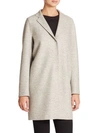 Harris Wharf London 'cocoon' Pressed Virgin Wool Coat In Ash Moulin