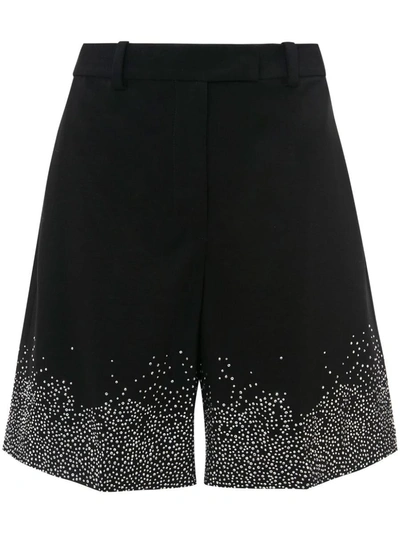 Jw Anderson Crystal Hem Tailored Shorts In Black