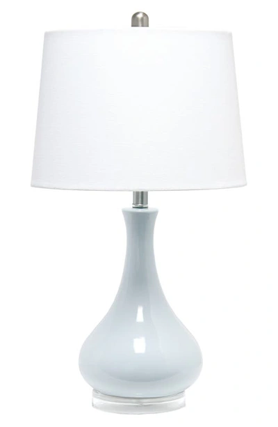 Lalia Home Droplet Ceramic Table Lamp In Light Blue