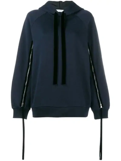 Dorothee Schumacher Zipped Sleeve Hoodie - Blue