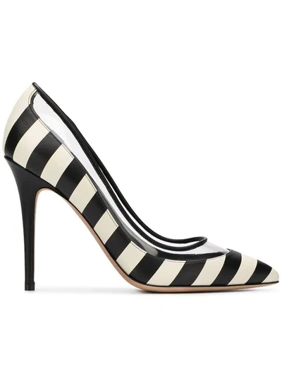 Valentino Garavani Garavani Striped Pumps In Black