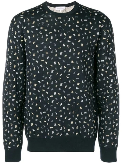 Ferragamo All-over Print Jumper In Blue