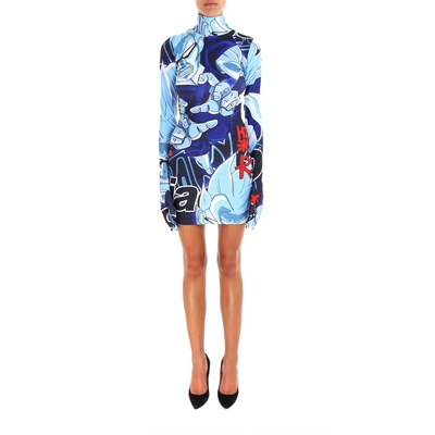 Vetements Anime Body Dress In Blue