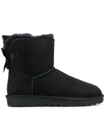 Ugg Black Mini Bailey Bow Low Boot In Black
