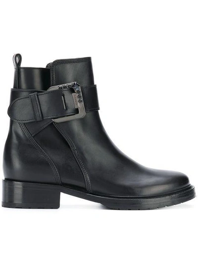 Lanvin Buckle Ankle Boots In Black