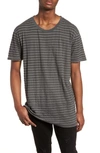 The People Vs . 1cm Stripe T-shirt In Khaki/ Black Stripe