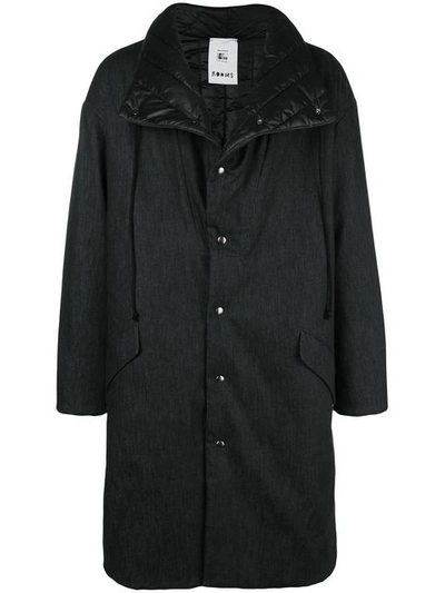 Lost & Found Rooms Quilted Lining Coat - Black