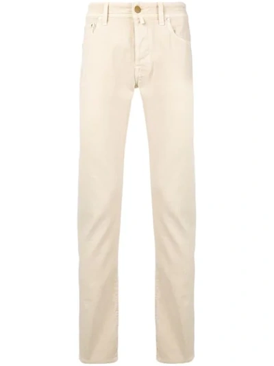 Jacob Cohen Five Pocket Corduroy Trousers In Neutrals