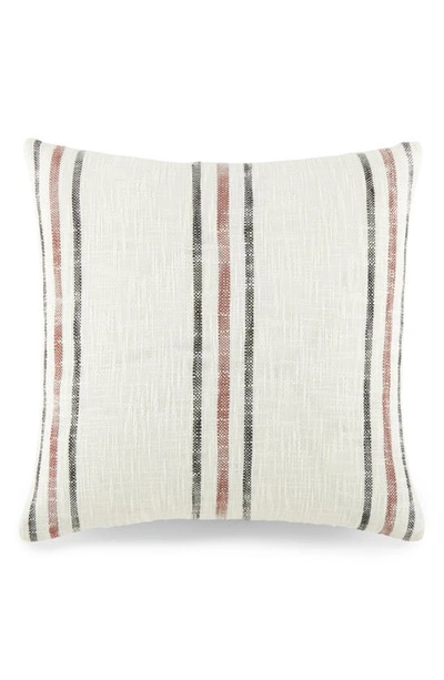 Ienjoy Home Yarn-dyed Stripe Cotton Throw Pillow In Terracotta