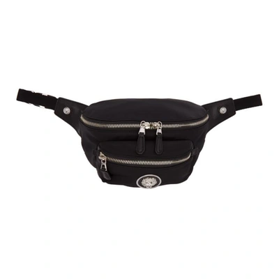 Versus Black Lion Double Nylon Belt Bag In F463n Black