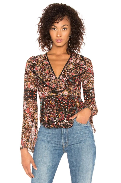 Bcbgeneration Bell Sleeve Top In Brown